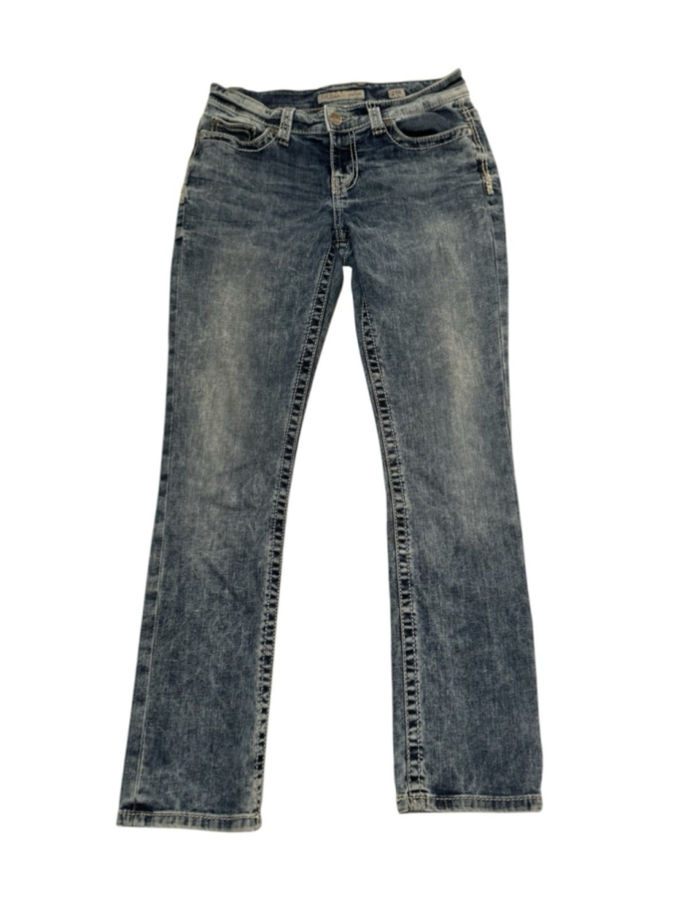 BKE Payton Denim Jeans Low Rise Womens 29R (29X 31.5) Blue Distressed Western - Picture 16 of 16